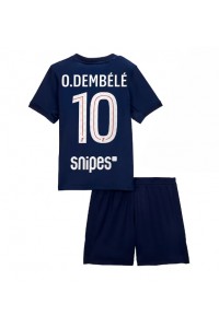 Paris Saint-Germain Ousmane Dembele #10 Jalkapallovaatteet Lasten Kotipeliasu 2025-26 Lyhythihainen (+ Lyhyet housut)